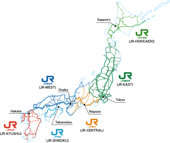 JR Railways Map