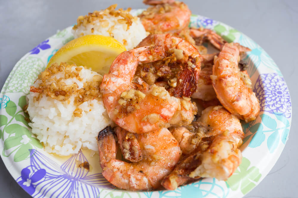 Hawaii Money Saving Tips Shrimp Plate